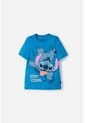 Camiseta De Lilo & Stitch Azul Estampada En Frente Para Niño 10 de Disney