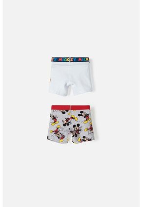 Pack X2 Boxer De Mickey Mouse Blanco Y Gris Para Niño 2T A 5T 5T