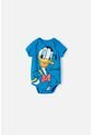 Body Del Pato Donald Manga Corta Azul Para Bebé Niño 18-24 de Disney
