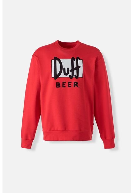 Buzo De Los Simpson Rojo Cerrado Para Hombre