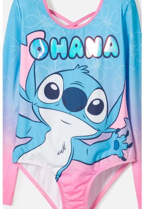 Vestido De Baño De Stitch  Manga Larga Multicolor Para Niña 6