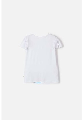 Camiseta De Frozen Manga Corta Blanco Para Niña 10