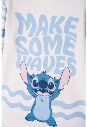 Pijama De Stitch Con Pantalón Marfil Para Niña 4
