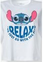 Pijama De Stitch Blanca Y Multicolor De Pantalón Corto Para Mujer XS de Disney