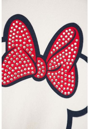 Buzo De Minnie Mouse Cerrado Marfil Para Niña 2T A 5T 2T