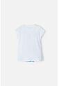 Camiseta De Frozen Manga Corta Blanca Y Azul Para Niña 10 de Disney