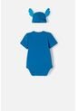 Body De Stitch Con Gorro Azul Para Bebé Niña 12-18 de Disney