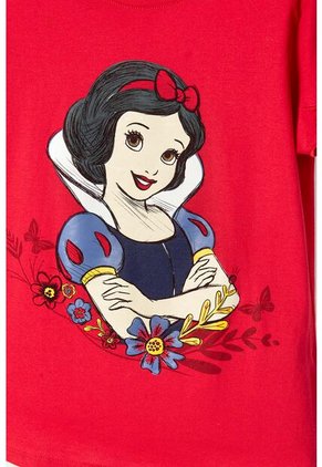 Camiseta De Blancanieves Roja Estampada En Frente Para Niña 8