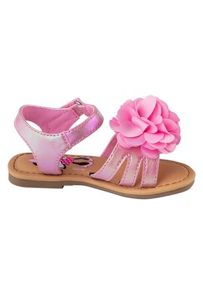 Sandalias Con Diseño De Minnie Y Flores Para Niña Pequeña Rosa Claro Disney 200087