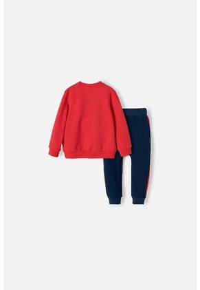 Conjunto De Mickey Mouse Con Pantalón Rojo Y Azul Para Bebé Niño 9-12