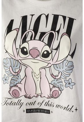Camiseta De Lilo & Stitch Boxy Fit Para Mujer