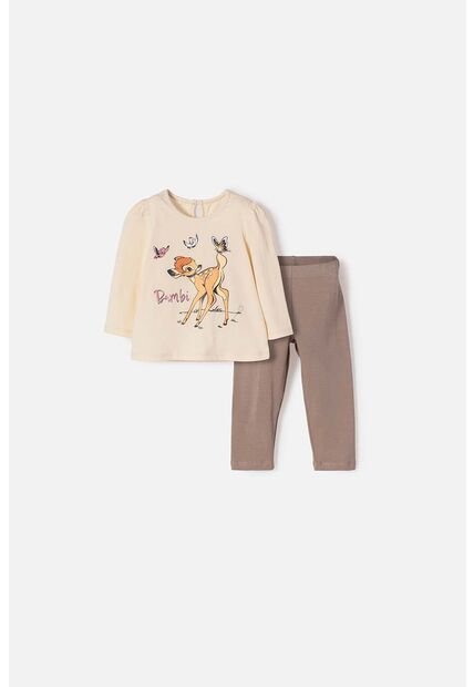 Conjunto De Bambi Pantalón Largo Almendra Para Bebé Niña 12-18