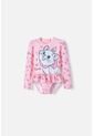 Vestido De Baño De La Gata Marie Rosado Manga Larga Para Niña 2t A 5t 4T de Disney