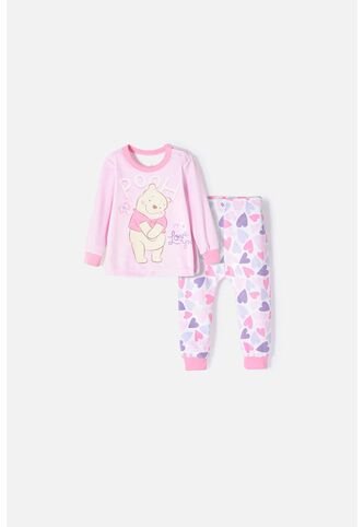 Pijama De Winnie The Pooh Multicolor Para Bebé Niña 12-18 Disney