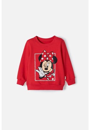 Buzo De Minnie Mouse Cerrado Rojo Para Niña 5T