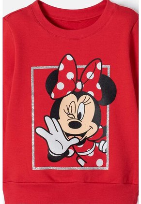 Buzo De Minnie Mouse Cerrado Rojo Para Niña 5T