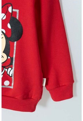 Buzo De Minnie Mouse Cerrado Rojo Para Niña 5T