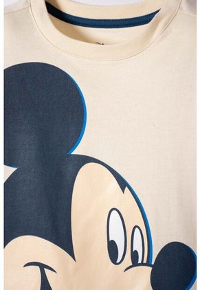 Camiseta De Mickey Mouse Marfil Oscuro Manga Larga Para Niño 2T A 5T 4T
