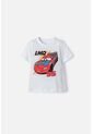 Camiseta De Cars Manga Corta Blanca Para Niño 2T A 5T 3T de Disney