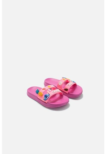 Sandalias De Stitch Rosadas Para Niña 33