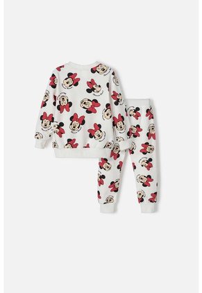 Conjunto De Minnie Mouse Con Cordón Marfil Para Niña 2T A 5T 2T