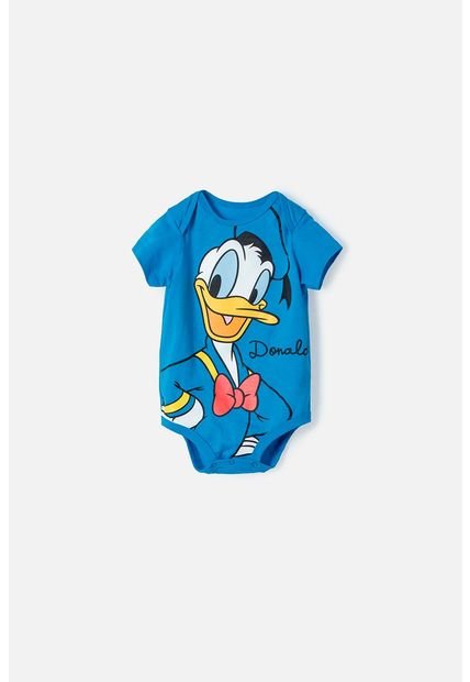 Body Del Pato Donald Manga Corta Azul Para Bebé Niño 18-24
