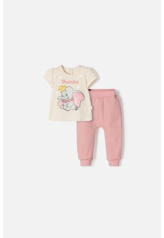 Conjunto De Dumbo Manga Corta Para Bebé Niña 12-18 Disney