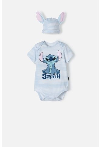Body De Lilo Y Stitch Azul Manga Corta Para Bebé Género Neutro 9-12 Disney