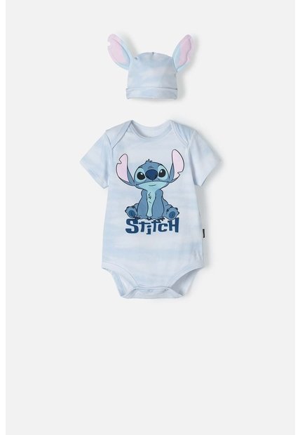 Body De Lilo Y Stitch Azul Manga Corta Para Bebé Género Neutro 9-12