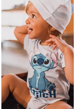 Body De Lilo Y Stitch Azul Manga Corta Para Bebé Género Neutro 9-12