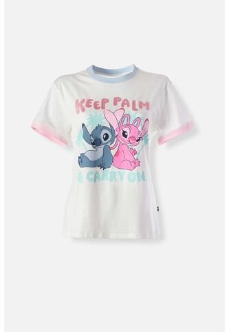 Camiseta De Stitch Regular Fit Para Mujer S Disney