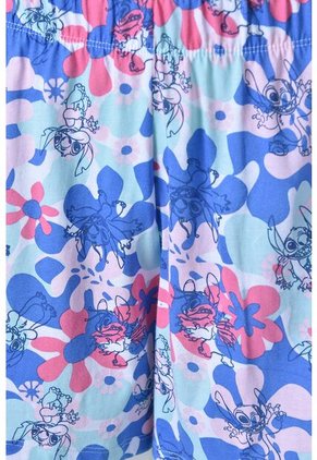 Pijama De Stitch Blanca Y Multicolor De Pantalón Corto Para Mujer M