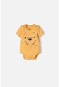 Body De Winnie The Pooh Manga Corta Mostaza Para Bebé Niña 6-9 de Disney