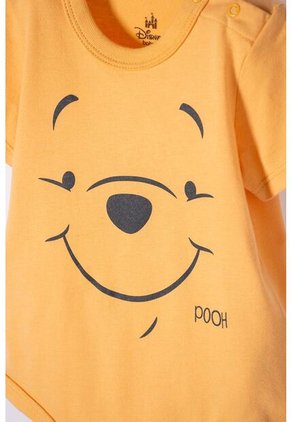 Body De Winnie The Pooh Manga Corta Mostaza Para Bebé Niña 6-9