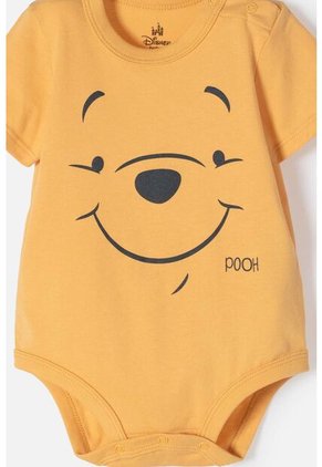 Body De Winnie The Pooh Manga Corta Mostaza Para Bebé Niña 6-9