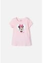 Camiseta De Minnie Mouse Manga Corta Rosada Para Niña 6 de Disney