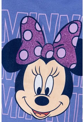Camiseta De Minnie Mouse Azul Manga Corta Para Niña 2T A 5T 2T
