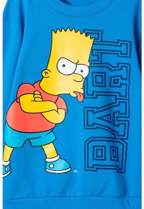Buzo De Bart Simpson Cerrado Azul Para Niño 4