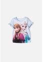 Camiseta De Frozen Manga Corta Azul Cielo Para Niña 2T A 6T 5T de Disney