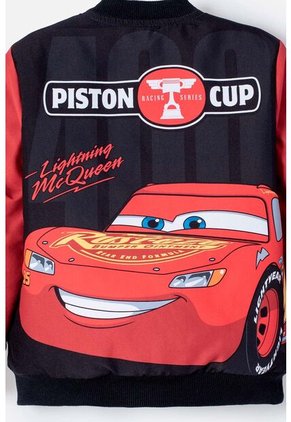 Chaqueta De Cars Con Cierre Negro Y Rojo Para Niño 2T A 6T 4T