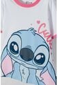 Camiseta De Stitch Blanca Estampada En Frente Para Niña 4 de Disney