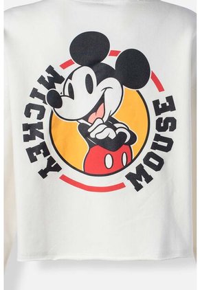 Buzo De Mickey Mouse Marfil Cerrado Para Mujer L