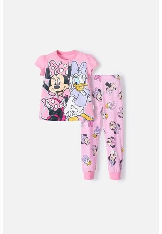 Pijama De Minnie Mouse Rosada Con Pantalón Largo Para Niña 2T A 5T 4T Disney
