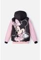 Chaqueta De Minnie Mouse Negra Y Rosada Impermeable Para Niña 10 de Disney