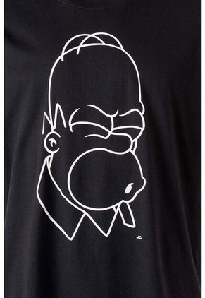 Pijama De Los Simpson Negra Y Amarilla Con Pantalón Corto Para Hombre S