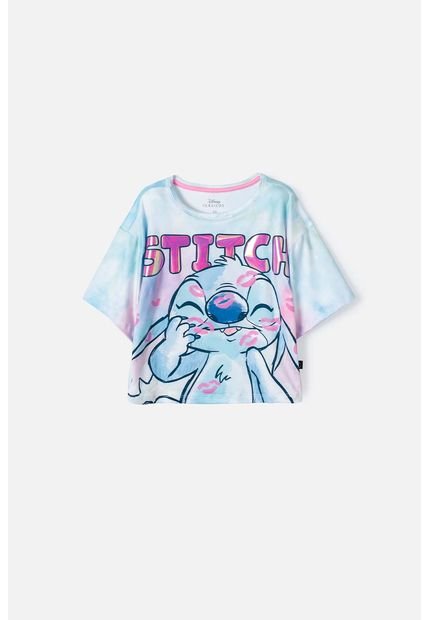 Camiseta De Stich Manga Corta Multicolor Para Niña 6