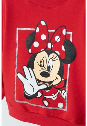 Buzo Minnie Mouse Cerrado Rojo Para Bebé Niña 9-12