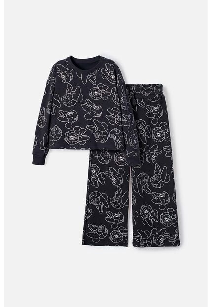 Conjunto De Minnie Mouse Negro Para Niña 4