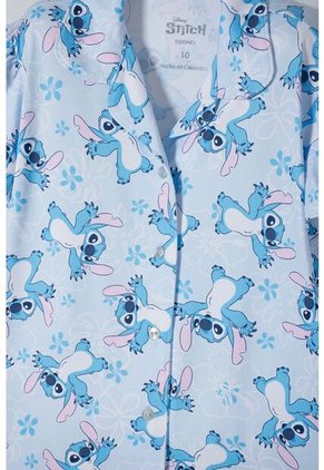 Pijama De Stitch Pantalón Largo Multicolor Para Niña 8