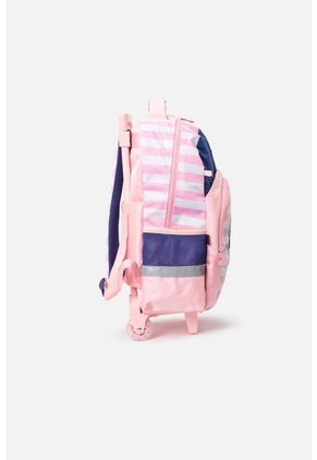Morral De Minnie Mouse 16.5" Con Ruedas Azul Y Rosado Para Niña U